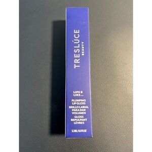 TRESLUCE BEAUTY LIPS B LIKE - PLUMPING LIP GLOSS - FULL SZ NEW IN BIX - DAZZLING